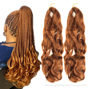 Hot Sale Cheap Wavy Kinky Spiral Curly French Curls Loose Curls Nigeria Crochet Braids Best Synthetic Braiding Hair Extension